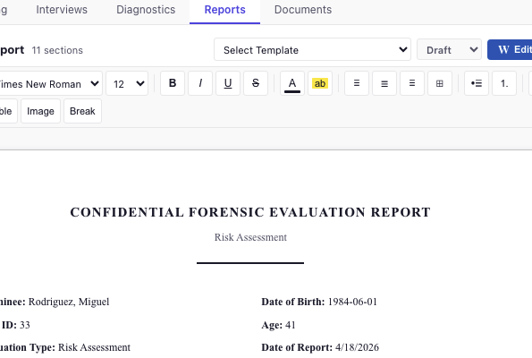 Boreas Workflow report tab